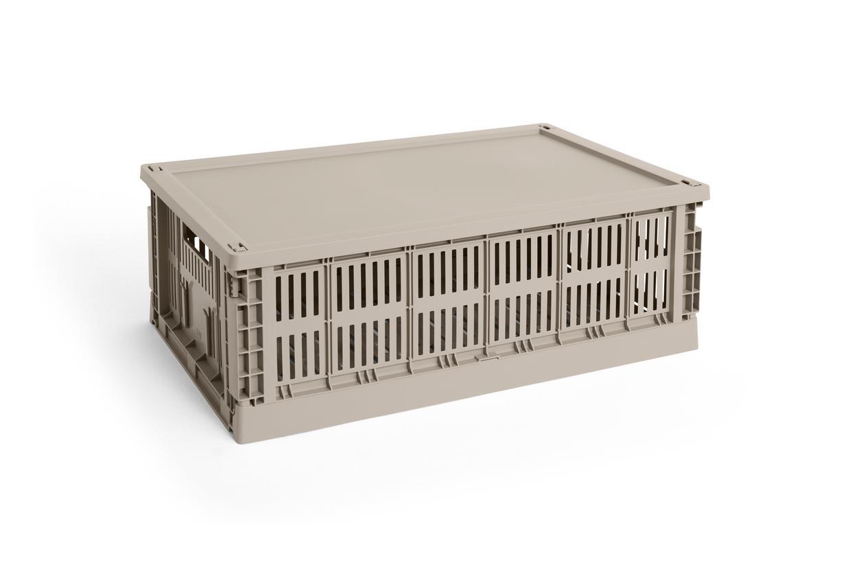Colour Crate Plastic låg - Warm grey